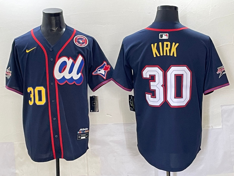Men 2025 Toronto Blue Jays #30 Kirk Blue Nike MLB All Star Jersey 002->toronto blue jays->MLB Jersey